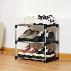 1pc, Small Shoe Rack, Stackable Shoe Rack 3 Tier, Footware Storage, Lightweight Shoe Rack Storage Organizer, Sturdy Narrow Shoe Shelf For Closet Entryway Hallway