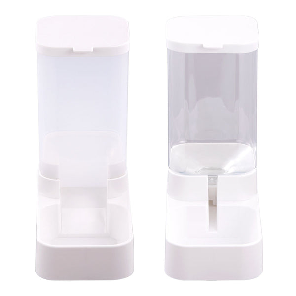 Pet Feeder Pets Food Feeder and Waterer Set 3.8L 2.1kg, 29*13.5*28.5cm, Travel Supply Feeder and Water Dispenser for Dogs Cats Pets Animals