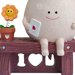 Unique Sit Long Chair Succulent Pots Smile Face Planter Pot Resin Unique Cute Head Flower Planter for Indoor Outdoor Plants