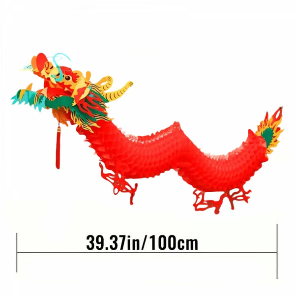 3D Chinese New Year Dragon Decorations | Plastic Hanging Animal Garland for Lunar New Year, Chinese Spring Festival, Christmas, School Party Events, Valentine'S Day, and New Year Gifts