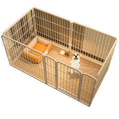 Dog Pen, 6-Panel Puppy Pen with Door, High 60Cm Indoor/Outdoor Dog Playpen, Portable Detachable Pet Run Enclosures for Puppies, Cats, Rabbits And Other Animals