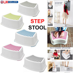 Plastic Child Foot Step Stool Anti-Slip Cover on Top For Children Practical Non-Slip Toilet Step | Toilet Steps For Toddlers | Step Stool | Toddler Step Stool | Toilet Seat & Step, Toilet Stool