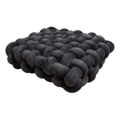 Set of 2 Twisted Knit Square Throw Pillow Cushion – Handmade Style Braided Texture Decorative Seat Pad for Dining Chair, Bench & Window Seat, Soft Polyester Fill, Plush Home Accent (30 x 33 x 12cm)