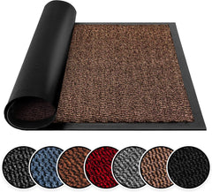 BLADO Washable Door Mats Indoor & Outdoor - Non-Slippery Heavy Duty - Stylish & Large Rubber - Perfect Dust Grabbing Doormats (Anthracite, 40Cm X 60Cm)