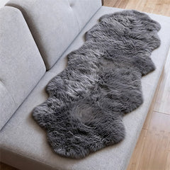 Soft Faux Australian Wool Decorative Pad (60x180cm) – Multifunctional Soft Plush Sofa Cushion, Bay Window Mat & Irregular Rug for Warm Indoor Spaces