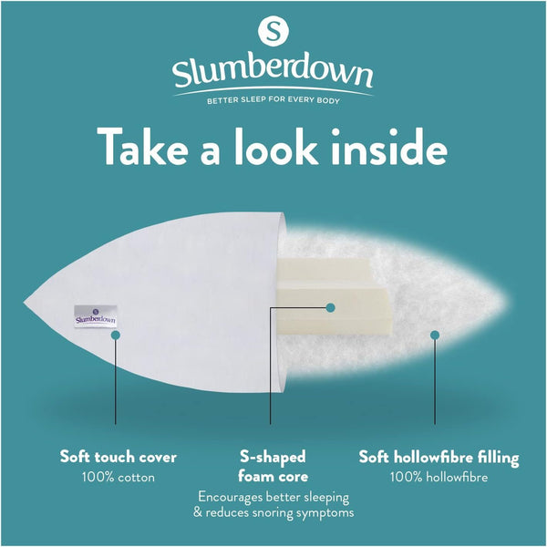 Slumberdown Anti Snore Pillow Medium Support
