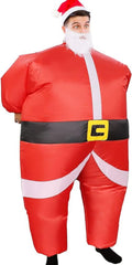Inflatable Christmas Costume for Adult Blow up Santa Claus Elf Snowman Ginger Bread Man Costum Xmas Funny Fancy Dress