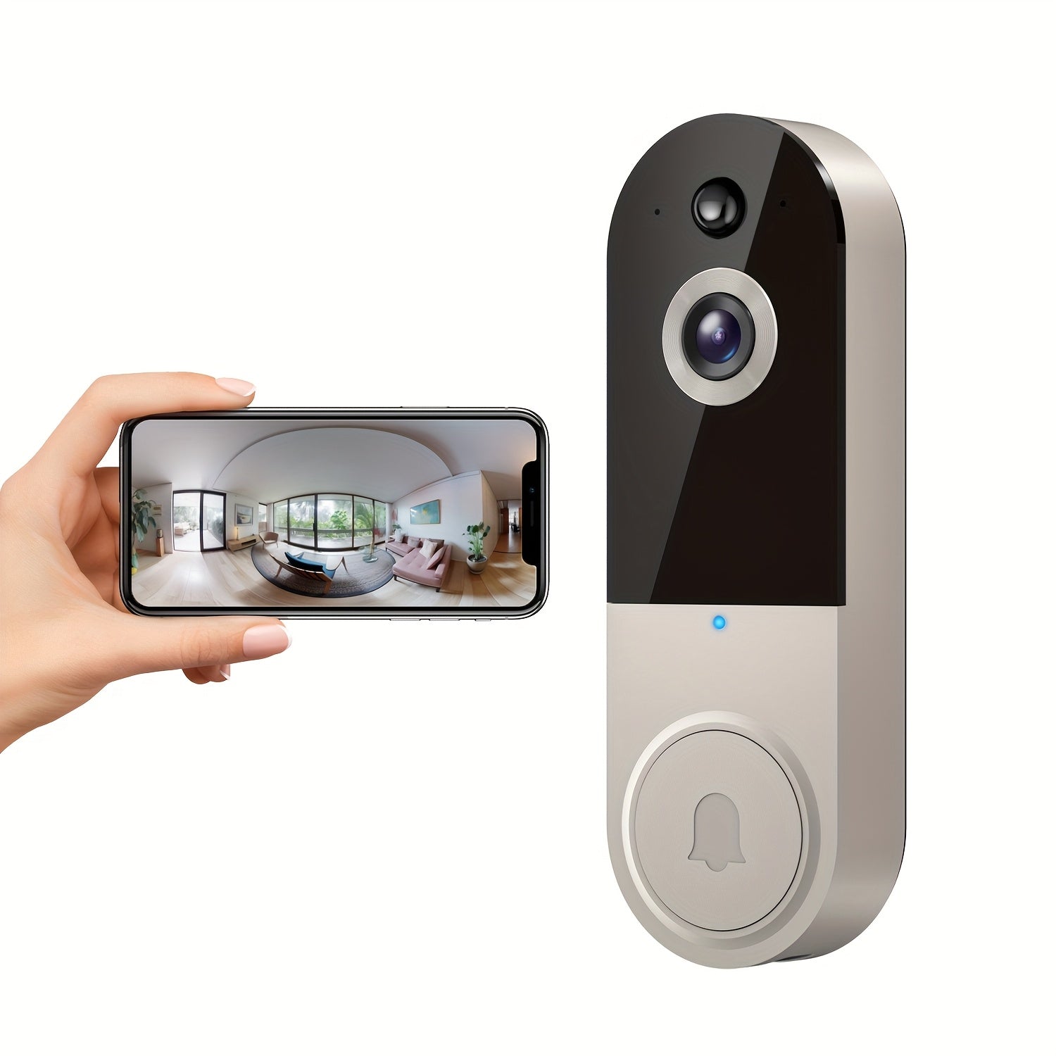 2K Wireless Video Doorbell Camera, AI Human Detection, Night Vision, I ...