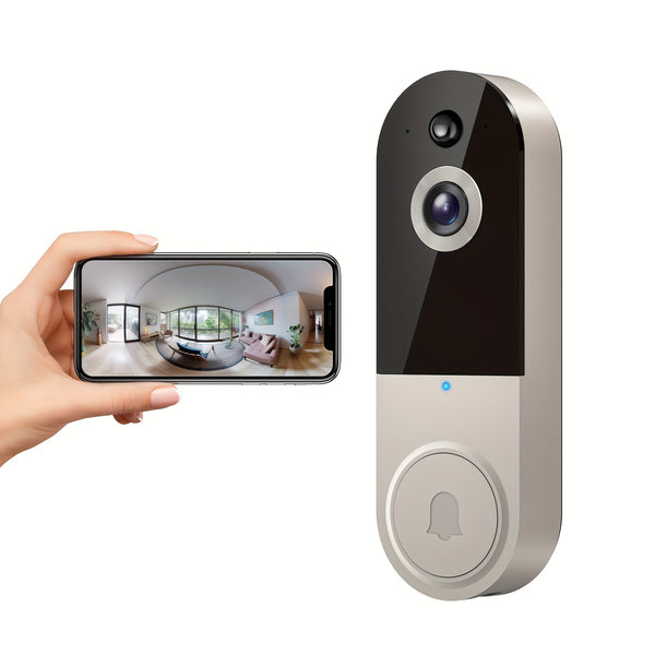 2K Wireless Video Doorbell Camera, AI Human Detection, Night Vision, Instant Alert, 2-Way Audio, 2.4G WiFi, Rechargeable Battery, Cloud Storage, Video Doorbell Camera Wireless, Video Camera Wireless Doorbell (Without Receiver)