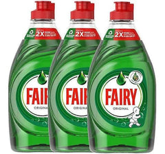 Fairy Original Washing Up Liquid Green 320ml (Pack of 3), Concentrated Dishwashing Liquid with LiftAction for Tough Grease Removal, Long-Lasting Formula, Gentle on Hands
