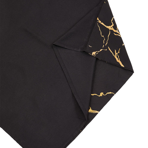 Gold Marble Print Quilt Cover and Pillowcase Bedding Set, Light Luxury High-end Creative Design Bedding Three-piece Set, 2 Pillowcases and 1 Quilt Cover, Soft and Comfortable Bed Three-piece Set for All Seasons, Black