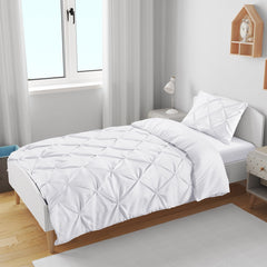 K&A® Pintuck Pinch Pleat Duvet Cover Set with Zipper Closure including Pillowcase – Ultrasoft Brushed Microfiber – Easy Care & Machine Washable