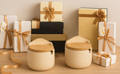 2-Piece Japanese Style Ceramic Spice Jars Set with Bamboo & Wood Lids – Kitchen Storage Containers for Salt, Sugar, Coffee & Tea | Airtight & Stylish Pantry Organisers for Home & Restaurants