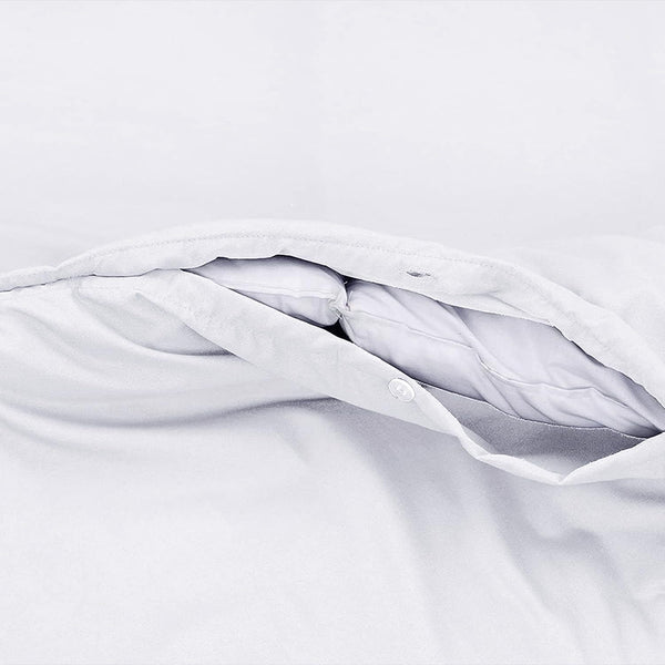 My Home Store Polycotton Bratta Duvet Cover Set - Our 3pc Soft stitch Embroidered button closure Quilt cover with matching Embroidered envelop closure Pillowcases | Breathable & Lightweight Duvet cover set