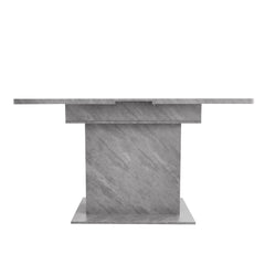 Extendable dining table, dining table with storage, rectangular dining table, coffee leisure table, modern simple iron dining table, space-saving multifunctional dining table, grey