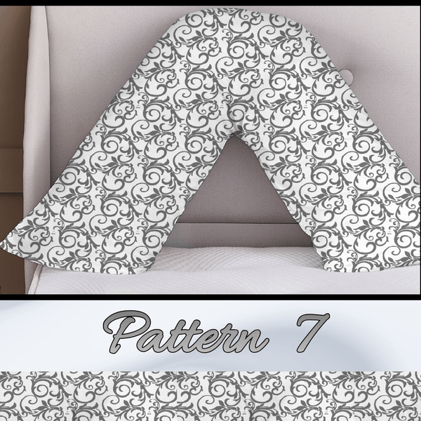 T&T Printed V Pillow Covers Easy Care Head Back Neck Maternity Support 74x34cm