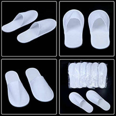 20Pairs Disposable Terry Cloth Slippers for Spa, Hotel, and Guest Use Office & School Supplies