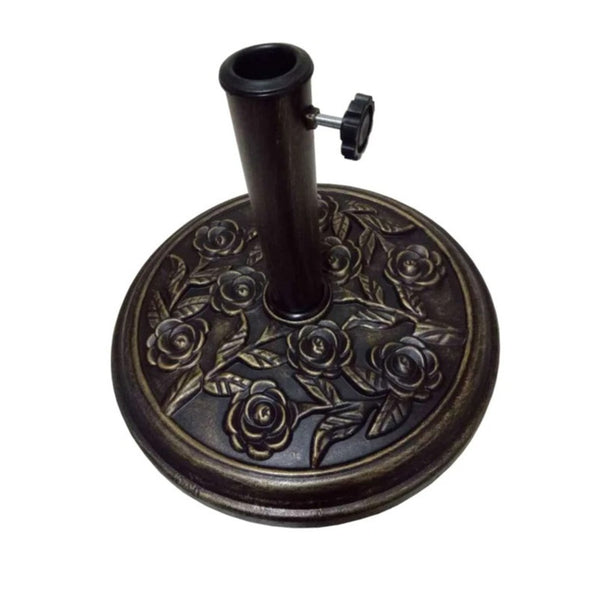 Garden Parasol Base Cast Iron Round Umbrella Stand Patio Outdoor Heavy 9.5kg New