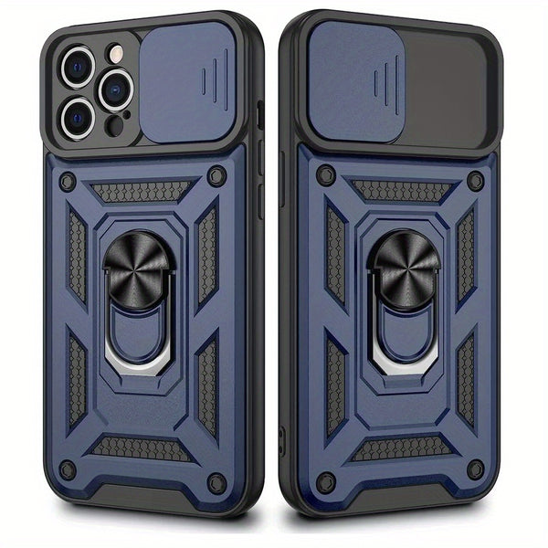 Phone case: Shock-Proof Protective Case for iPhone 15 14 13 11 12 Pro Max Plus Max XR 7 8 SE 2020 with Ring Holder