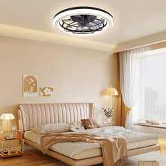 49Cm Modern Ceiling Fan with Light - Smart 3-Color Temperature Adjustment, Low Profile Flush Mount, Remote Control, 6-Speed Settings for Living Room, Bedroom, Home Office