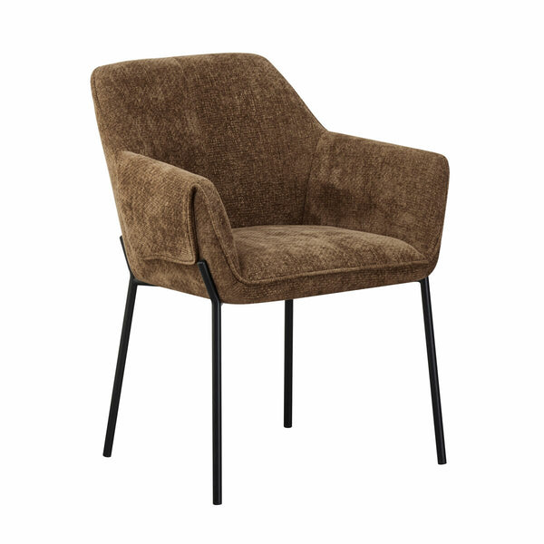 Manila Brown Fabric Dining Chair, 2 Pack