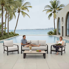 Mode Living Calgary 4 Piece Deep Seating Set + Cover