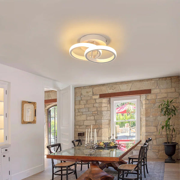 Verbrande 2-Light 25Cm LED Integrated Semi Flush Mount