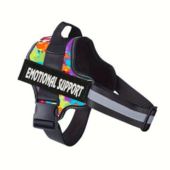 Basic Dog Harness for Emotional Support Dogs Non-Tension Reflective Adjustable Non-Choking Pet Vest Straps with Handles for Easy Walking And Training for Small Medium And Large Dogs
