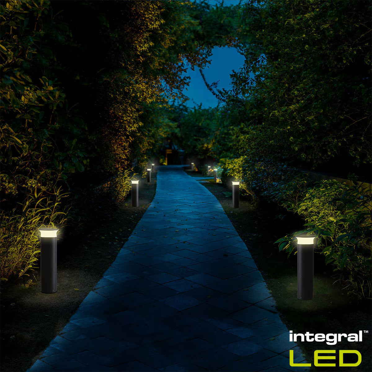 Integral Outdoor Bollard Light Available in 3 Sizes