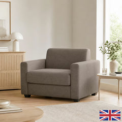 Lucas Brown Fabric Snuggler Sofa Bed