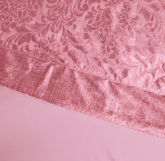 3 Piece Velvet Quilted Bedspread Set Jacquard Damask Bed Cover with Pillow Shams | Luxury Soft Polyester Bedspread for Double King Super King Beds | Modern Elegant Bedroom Bedding Set