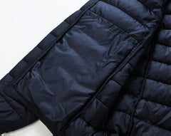 Men's winter Windproof warm Jacket hooded and detachable casual jacket, Men's Fashionable Quilted, Machine Washable - Heavy-Duty Cold Weather Coat, Men's Winter Outdoor Activities Slightly High Quality Jacket High Quality Business Black Jacket.