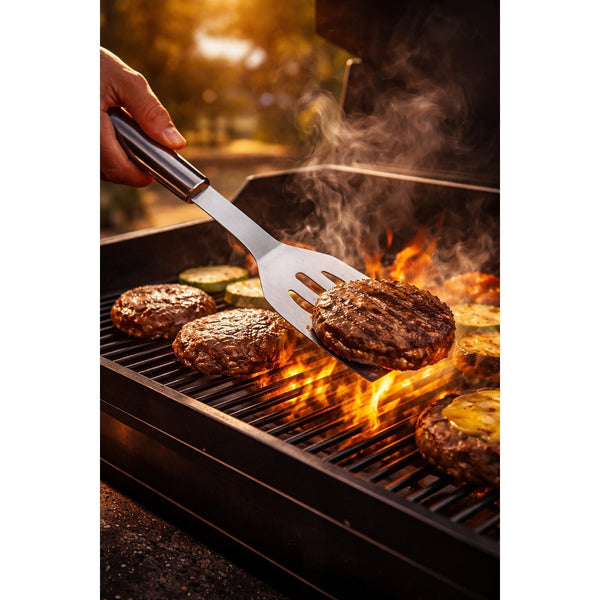 6 Piece BBQ Tool Set Stainless Steel Barbecue Tool Set with Carry Case for Grill, Camping, Outdoor Cooking