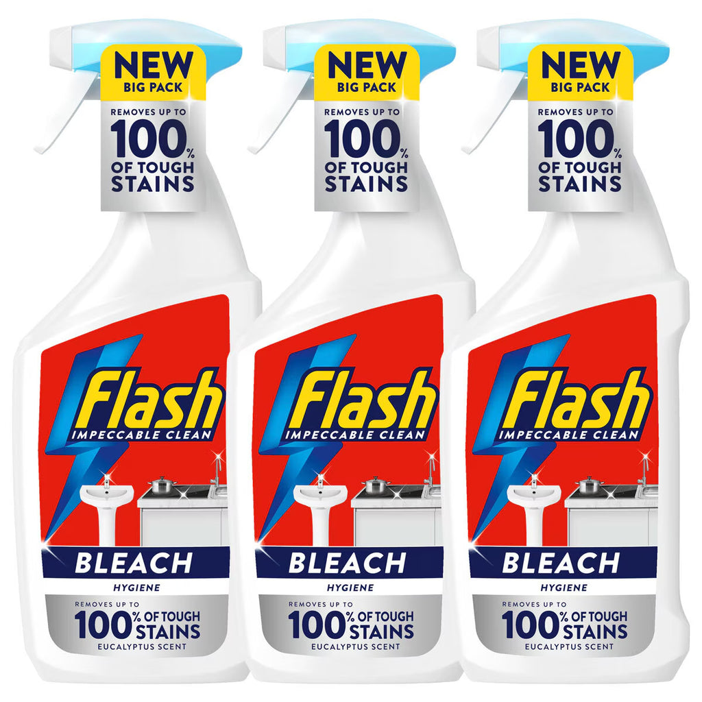 Flash Spray with Bleach, 3 X 800Ml