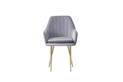 MOF Velvet Dining Chairs Kitchen Chairs Living Room Chairs with Sturdy Metal Legs Reception Chairs with Backrest and Padded Seat