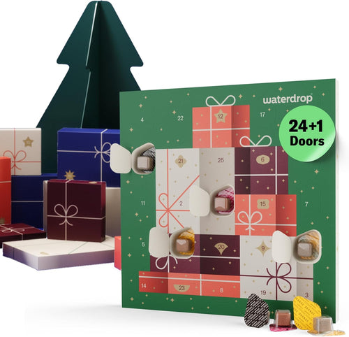 Waterdrop® Advent Calendar 2025 – 25 Days of Sugar Free Water Flavouring Hydration Tablets, Christmas Gifts for Women & Men, Countdown Calendar with Daily Surprise Flavours - Limited Edition