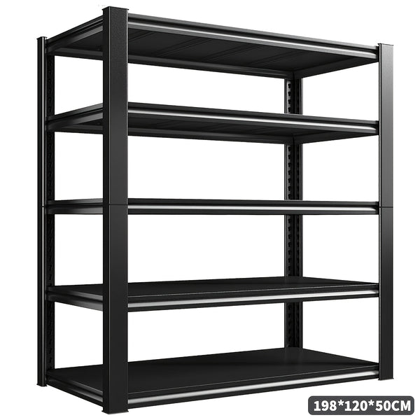 Heavy-Duty Shelving Unit Capable of Holding 1360.78 KG, Designed for Metal Shed Storage. Available in 3, 4, Or 5 Tiers, These Garage Shelves Are Perfect for Organizing Your Warehouse, Workshop, Standing Shelf