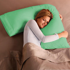 Adam Home V Pillow with Pillowcase Extra Filled Hollow Fiber for Neck Support, Orthopedic, Maternity Pregnancy & Nursing Super Soft & Comfortable V shaped Pillow with Pillowcase