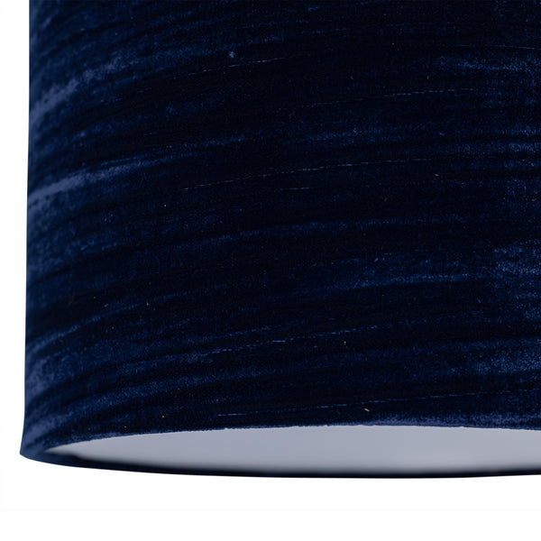Navy Blue Crushed Velvet 25cm Pendant Light Shade