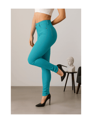 Women’s High-Waisted Stretch Jeans LOOK Jeggings Slim Fit Skinny Denim Trousers – Comfortable, Soft, Pull-On Elastic Waist Pants for Shaping Body Contour, Casual Everyday Wear, Lightweight, Breathable, Stretchy Jean Leggings, Fashion Essentials, Slimming