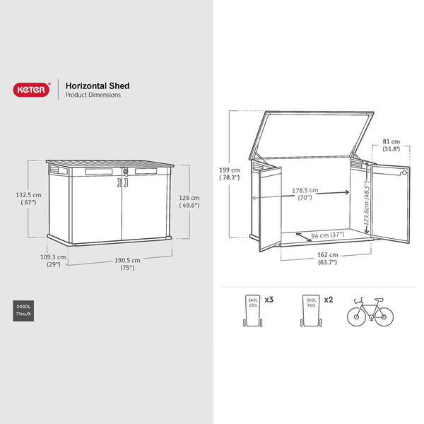 Keter Rosewood Horizon 6Ft 3