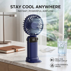 Smart LED Digital Cooling Fan with Temperature Display, Adjustable Modes & Timer, Portable Desktop Fan for Home, Office & Bedroom