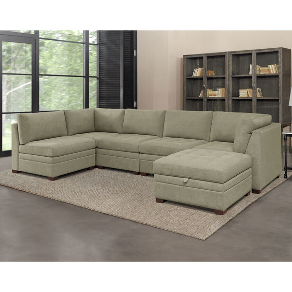 Thomasville Tisdale Beige Fabric Armless Chair