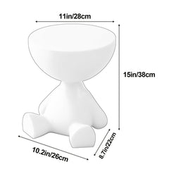 Modern Coffee Table Suitable for Small Spaces - Easy-to-Assemble Plastic Table with Top, Contemporary Bedside Desk for Living Room, Balcony, Office - Low-Maintenance Furniture (No Wood)