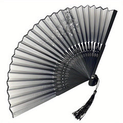 Stylish Retro Floral Butterfly Folding Hand Fan - Lightweight Durable Plastic, Multi-Color Options for Line Dancing, Popping, Weddings & Parties - Elegant Gift for Women