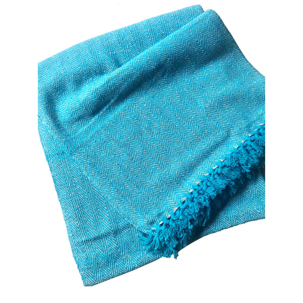 Cotton Herringbone Sofa Throw Blanket 260x260cm (perfect for KING sized bed) – Soft, Cozy & Warm Bed or Sofa Blanket, 13 Colours, Machine Washable, Hypoallergenic, Perfect Gift for Home or Travel