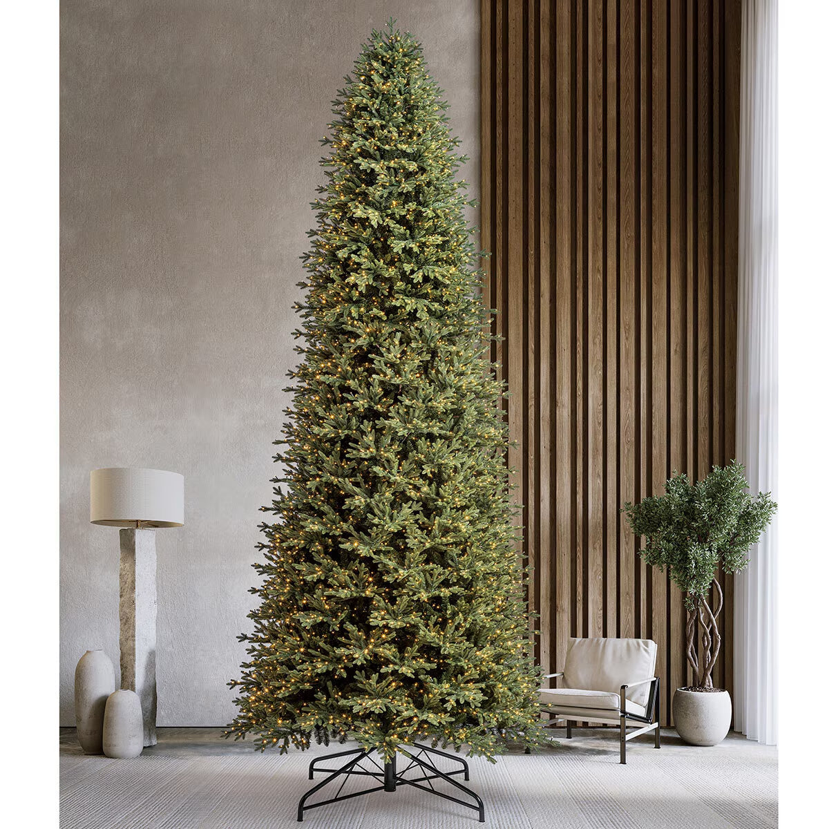 15 Ft (4.6M) Pre-Lit Aspen Artificial Christmas Tree with 6,000 Colour-Changing LED Lights