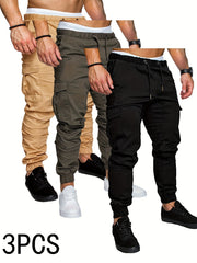 -Border Trade Men'S Outdoor Casual Cargo Pants (Multi-Color 3-Strip Set) More Cost-Effective