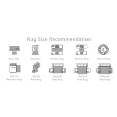 Capslpad Navy Blue Abstract Area Rug 200x300cm | Modern Short Pile Soft Faux Wool, Machine Washable, Non Slip, Minimalist Floor Mat for Living Room, Bedroom, Office, Kitchen Decor