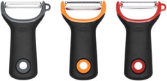 OXO Good Grips 3-Piece Assorted Prep Peeler Set – Includes Straight, Serrated & Julienne Peelers – Y-Shaped Design – Sharp Stainless Steel Blades – Non-Slip Handle – Dishwasher Safe